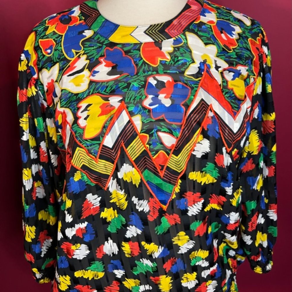 Vintage Abstract Blouse